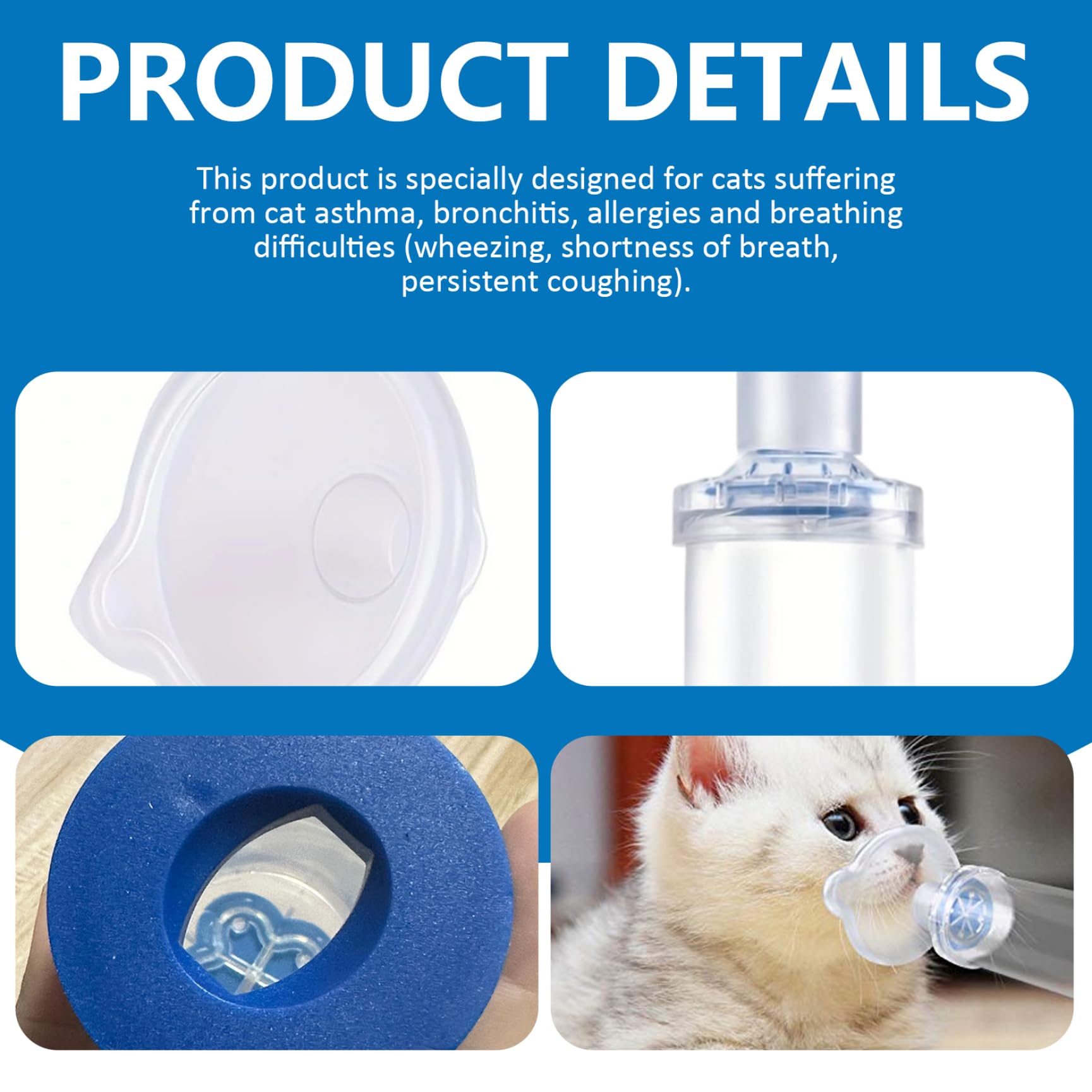 Katzeninhalator, tragbarer Hundeinhalator mit Gesichtsmaske für Kätzchen, Welpen, zum Atmen und Verabreichen von Medikamenten, Hundeinhalator, Abstandshalter für Inhalator