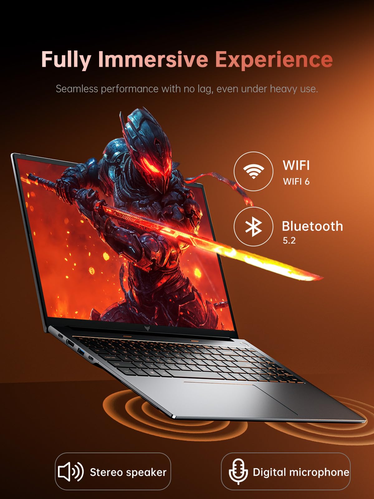 2025 Gaming Laptop, Laptop with AMD Ryzen 7 7735HS (8C/16T, Up to 4.75GHz), 16GB DDR5 512GB NVMe SSD Laptop Computer, Up to 4TB, 16-inch FHD Display, WiFi 6, Backlit KB, Type-C, Dual Fans