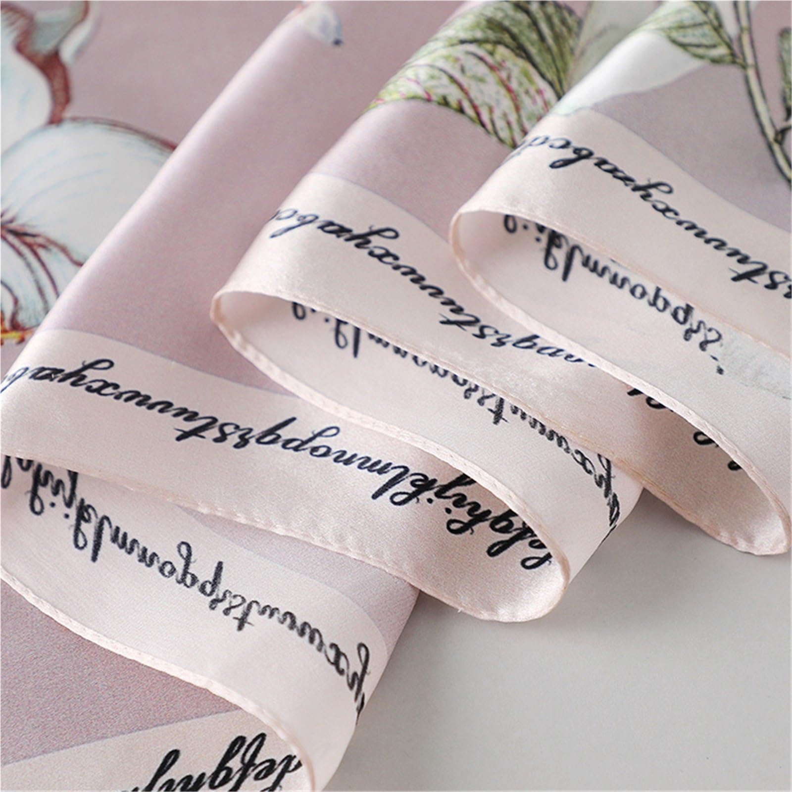 Bufandas, 1 Bufanda de Seda for Mujer, chales y con Estampado Vintage(Blue)