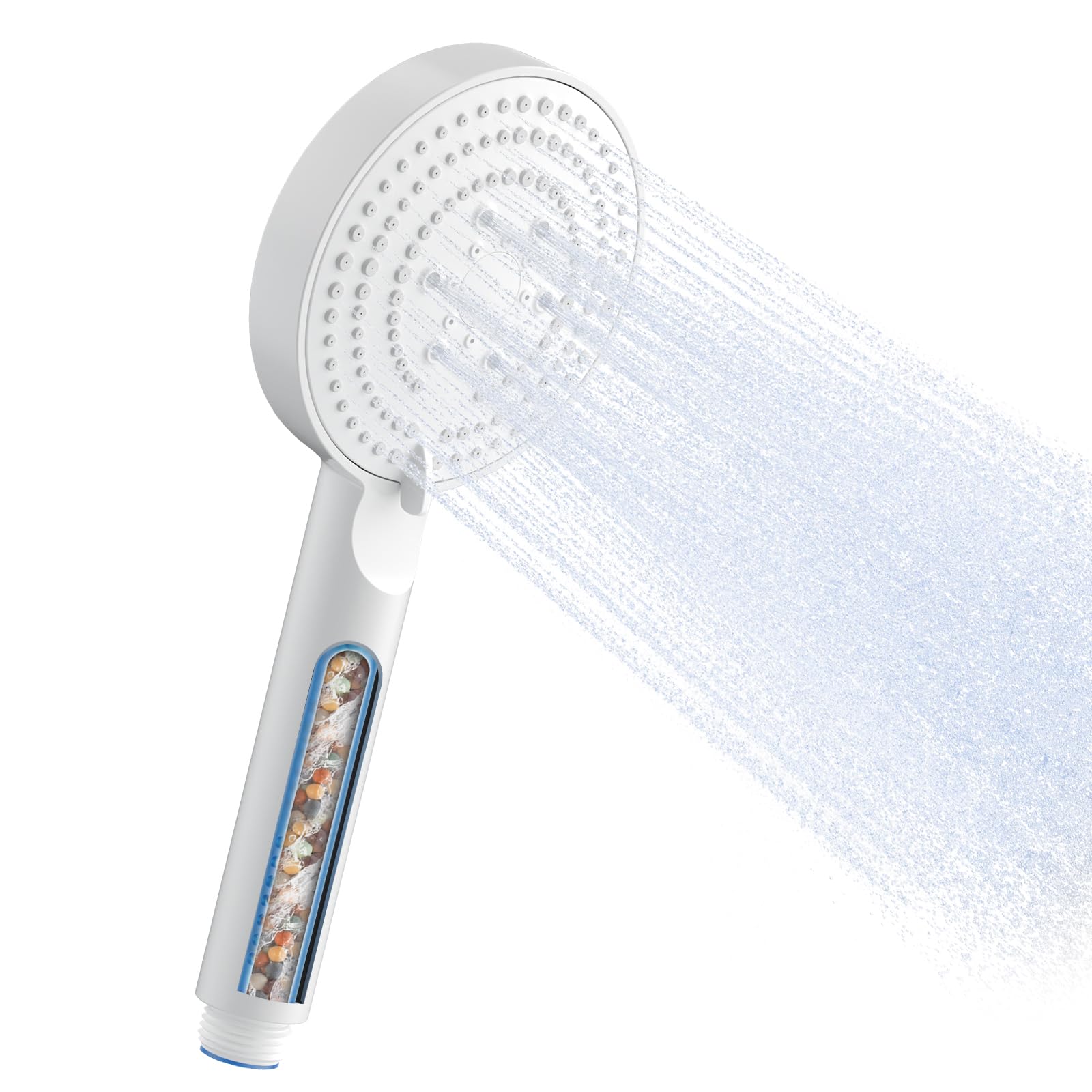 OFFO Alcachofa Ducha con Manguera de 1.6 m, Alcachofa de Ducha con Filtro Antical, Cabezal Ducha Alta Presion con 6 Modos de Chorro, Shower Head Filtración Múltiple, Fácil de Limpiar, Cromo — view 15