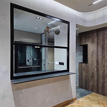 Aluminum Alloy Up and Down Windows, Lifting Windows, Sliding Windows, Food Delivery Outlet, Folding Windows, Kitchen and BathroomWxH 35x100cm