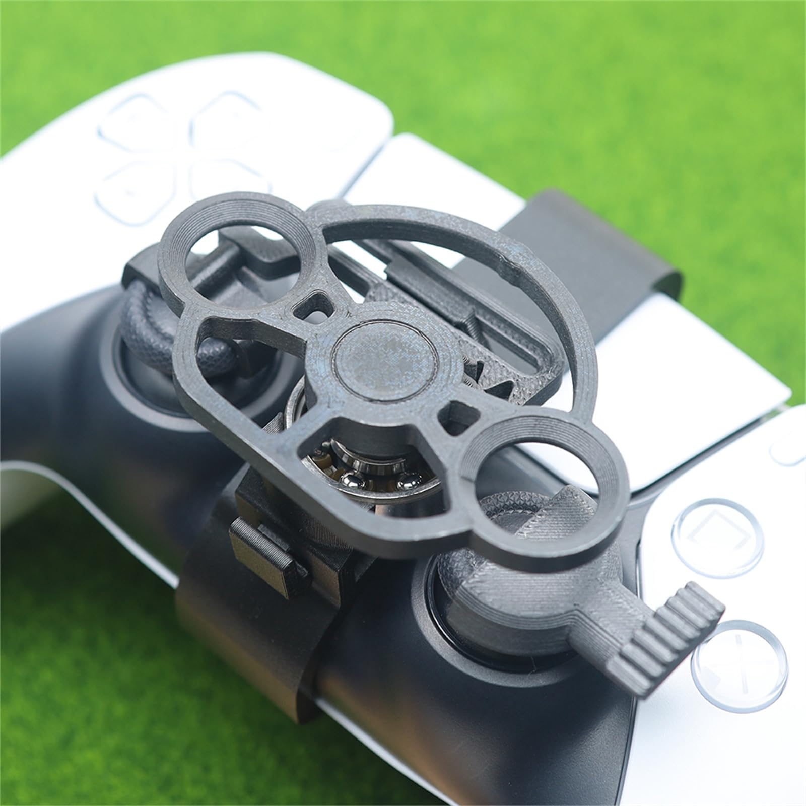 LICHIFIT Mini kierownica do gier wyścigowych PS5, symulator jazdy, druk 3D, kierownica do PlayStation 5, akcesoria do kół wyścigowych