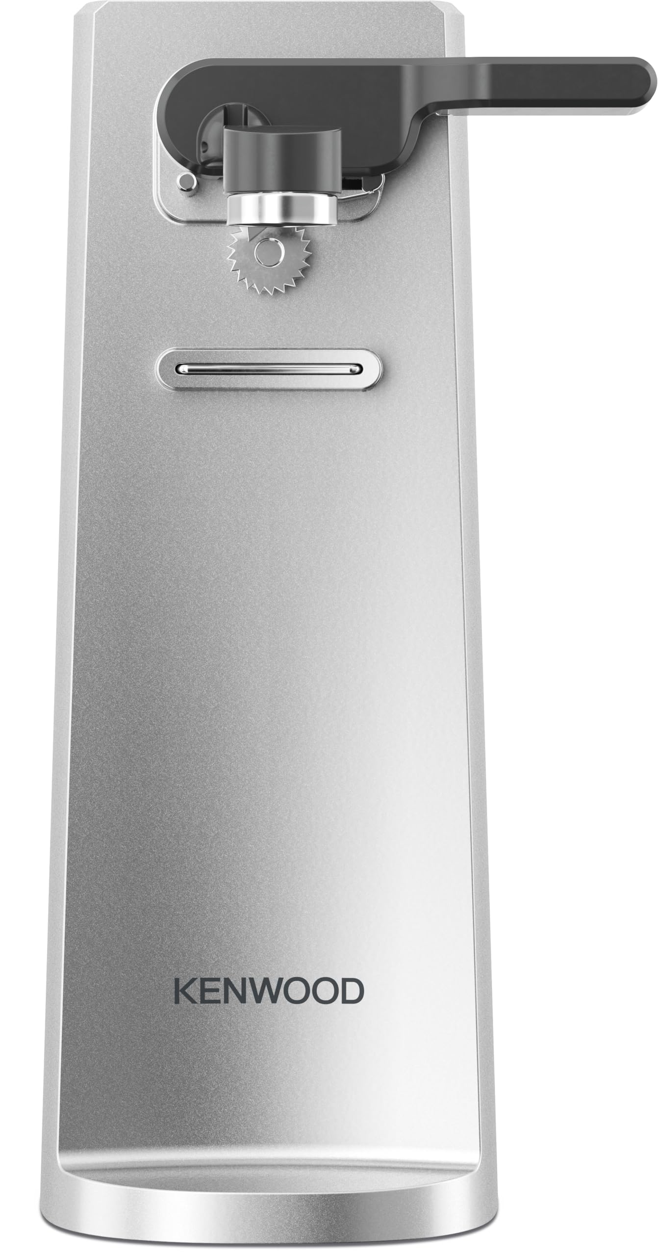 Kenwood Electric Can Opener CAP80.000SI, Multifunctional Kitchen Tool 3-in-1 with Integrated Knife Sharpener, Can Opener and Bottle Opener, with Cord Storage, Silver