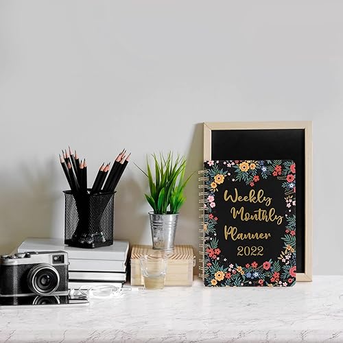 Miniatura 3 de Operitacx 1 bloc de notas de comidas anuales 2022, planificador encuadernado con nuevos estudiantes, planificación, multihorarios, citas simples,