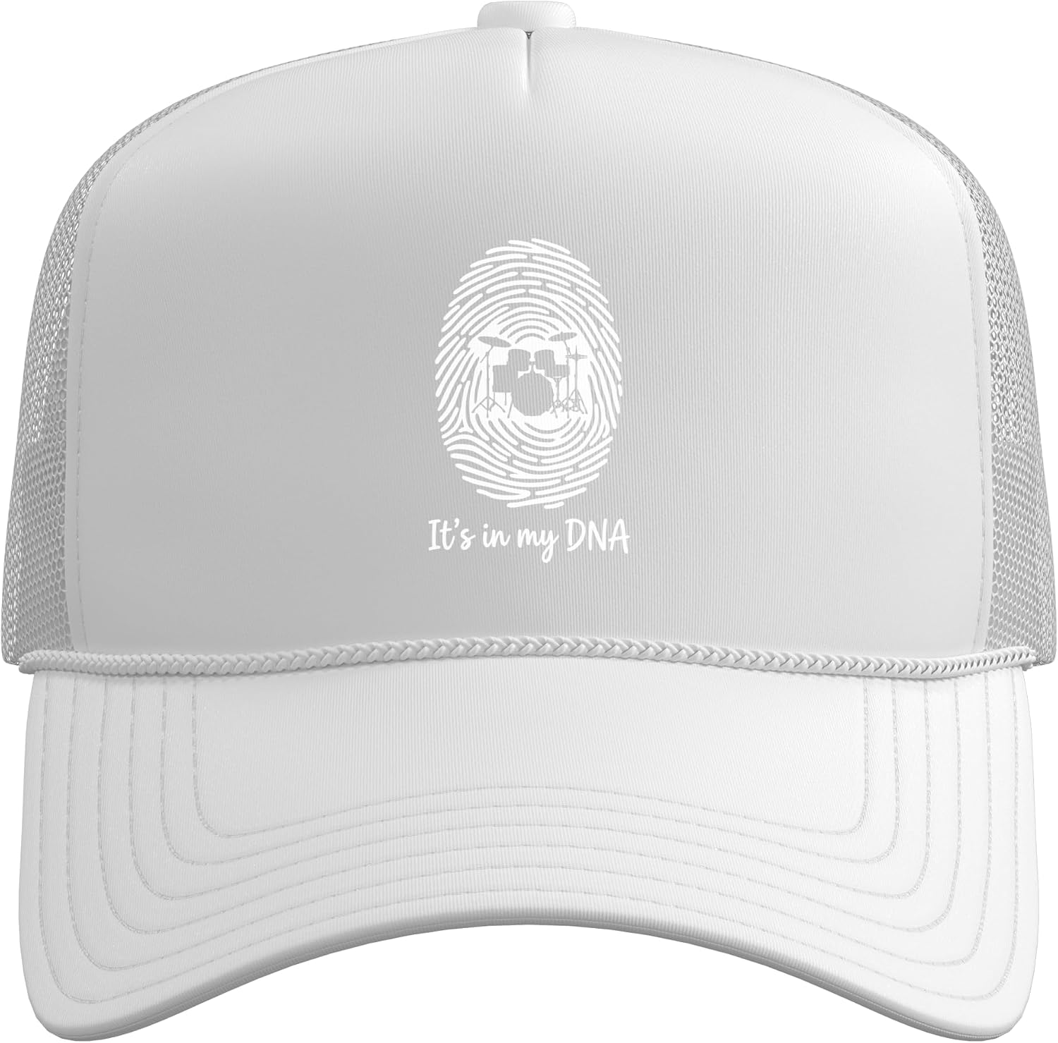 It's in My DNA Drumming Play Drums Drummer Musician Music Trucker Hat with Adjustable Mesh Back image 2