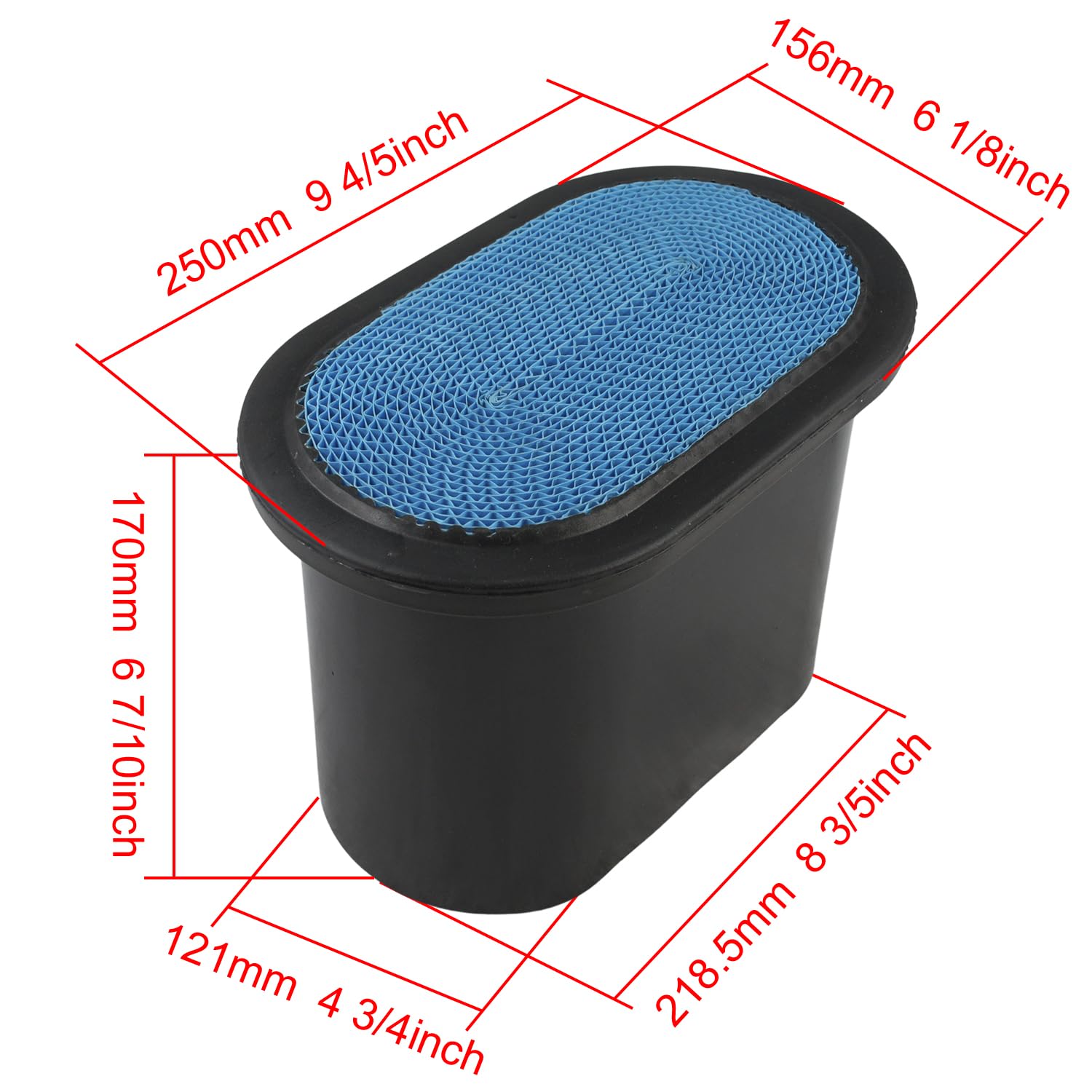 Filtro de aire 32/925682 82988916 compatible con tractores John Deere 5085M 5090R 5093E 5093EN 5095M 5095MH 5100E 5100M 5100MH 5100ML 5100R 5101E 5101E EN 51155 M 5115ML 5E-850 5E-850H