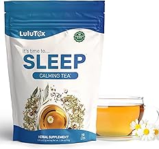 LULUTOX Gute Nacht Tee – Schlaffördernder Kräutertee mit 9 Kräutern für erholsamen und qualitativ hochwertigen Schlaf – Pflanzlicher Entspannungstee in 28 Pyramidenbeuteln für Erwachsene