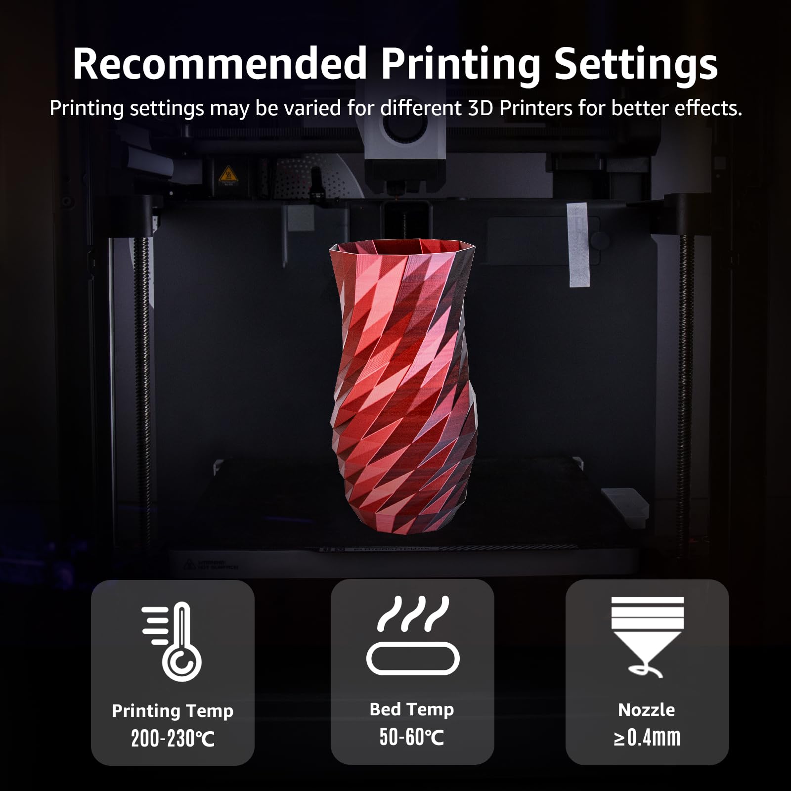 Filamento de impresión 3D PLA+ de seda de doble color, 6 paquetes – dikale 1.75 mm, paquete de 6 carretes de 250 g, dorado y rojo, negro y rojo, rojo rosa y azul cielo, rojo rosa y azul oscuro, azul