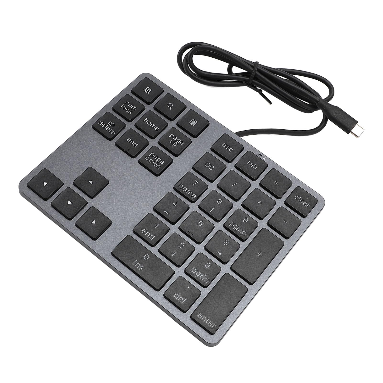 mingzhe Tastierino Numerico Cablato USB C 34 Tasti Tastiera Esterna con 2 Porte USB 3.0 e 1 Interfaccia di Tipo C per Laptop PC Desktop Immissione Dati Professionisti Materiale ABS