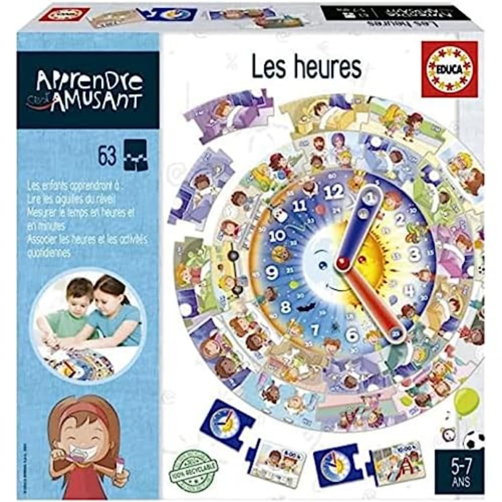 Educa - Learning is fun: The Hours, educational game for children aged 5 years and above who will learn to read the time, handle hands and put into practice the concepts of time (19601).