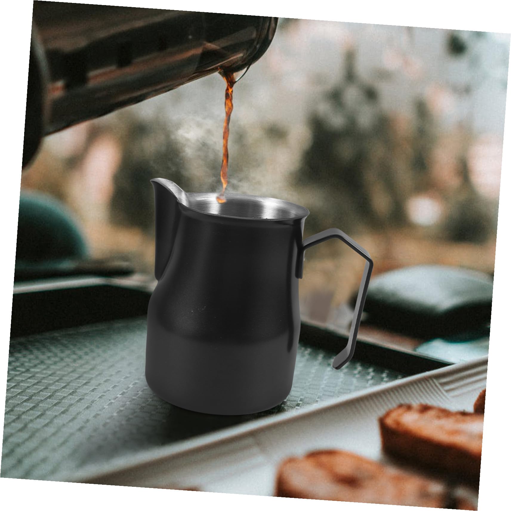 Brocca in Acciaio Inox per Latte Tazza per Montalatte Brocca per Caffè Espresso Contenitore per Panna Caffè