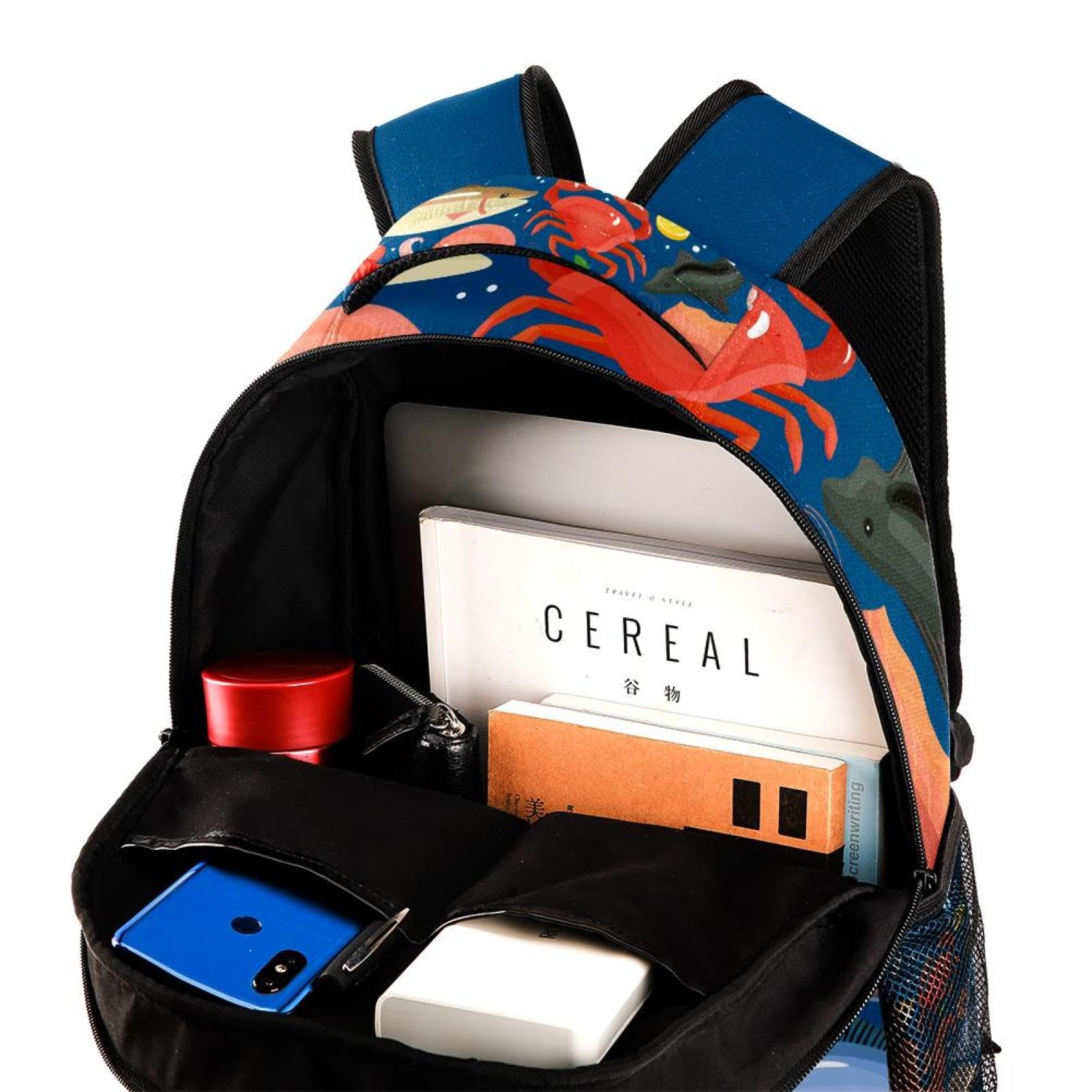 Zaino scolastico per uomini e donne, blu marino, borsa da viaggio per computer portatile, zaino leggero per università, zaino casual per libri