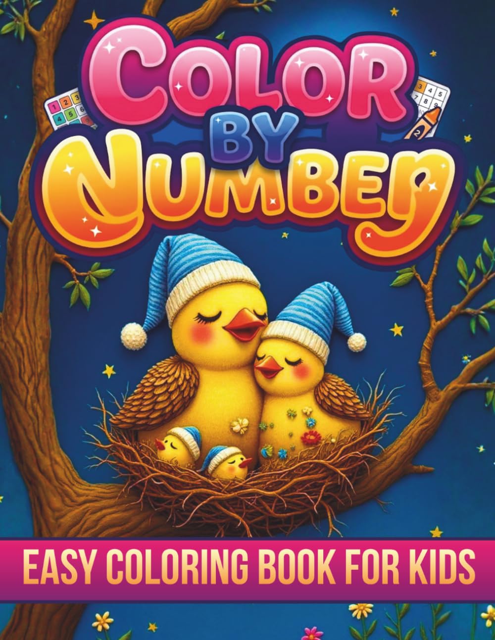 Easy Color by Number Coloring Book for Kids: Cute Animal Coloring Book for Kids, Teens & Adults – Easy Relaxing Pages for Beginners & Seniors with Fun Creative Art.