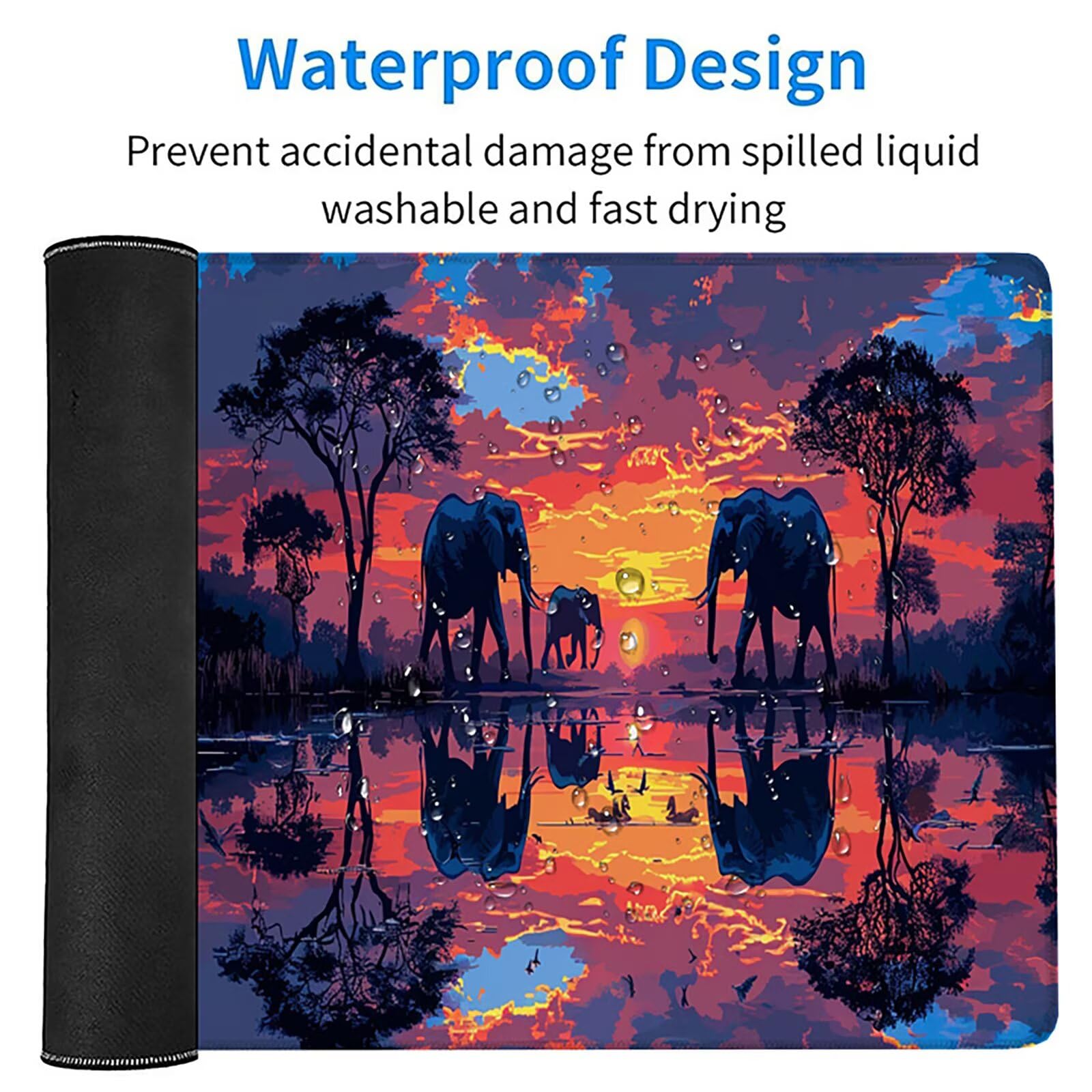 Color Naranja Alfombrilla Ratón XXL 1600x800x3mm, Atardecer Mousepad A-9325 | Alfombrilla Ratón Gaming Mejora la Precisión y la Velocidad, Alfombrilla Escritorio para Jugadores de PC, Oficina