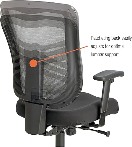 Miniatura 7 de Alera ALE Elusion Series Air Mesh Silla giratoriainclinable con respaldo medio, color negro