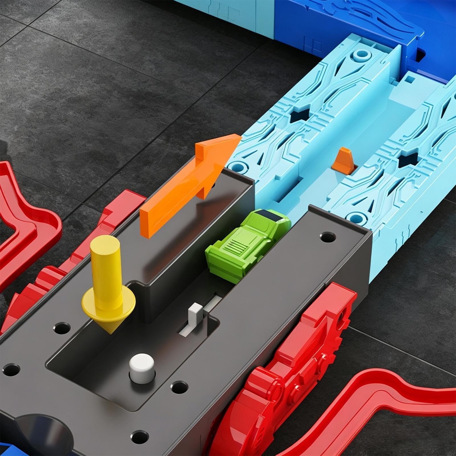 Generico Giocattoli Pista Da Corsa Dei Dinosauri Interattivo Flessibile DIY | Set Pista Macchinine Per Bambini E Bambine Interno Esterno Prescuola Asilo Viaggio Compleanno