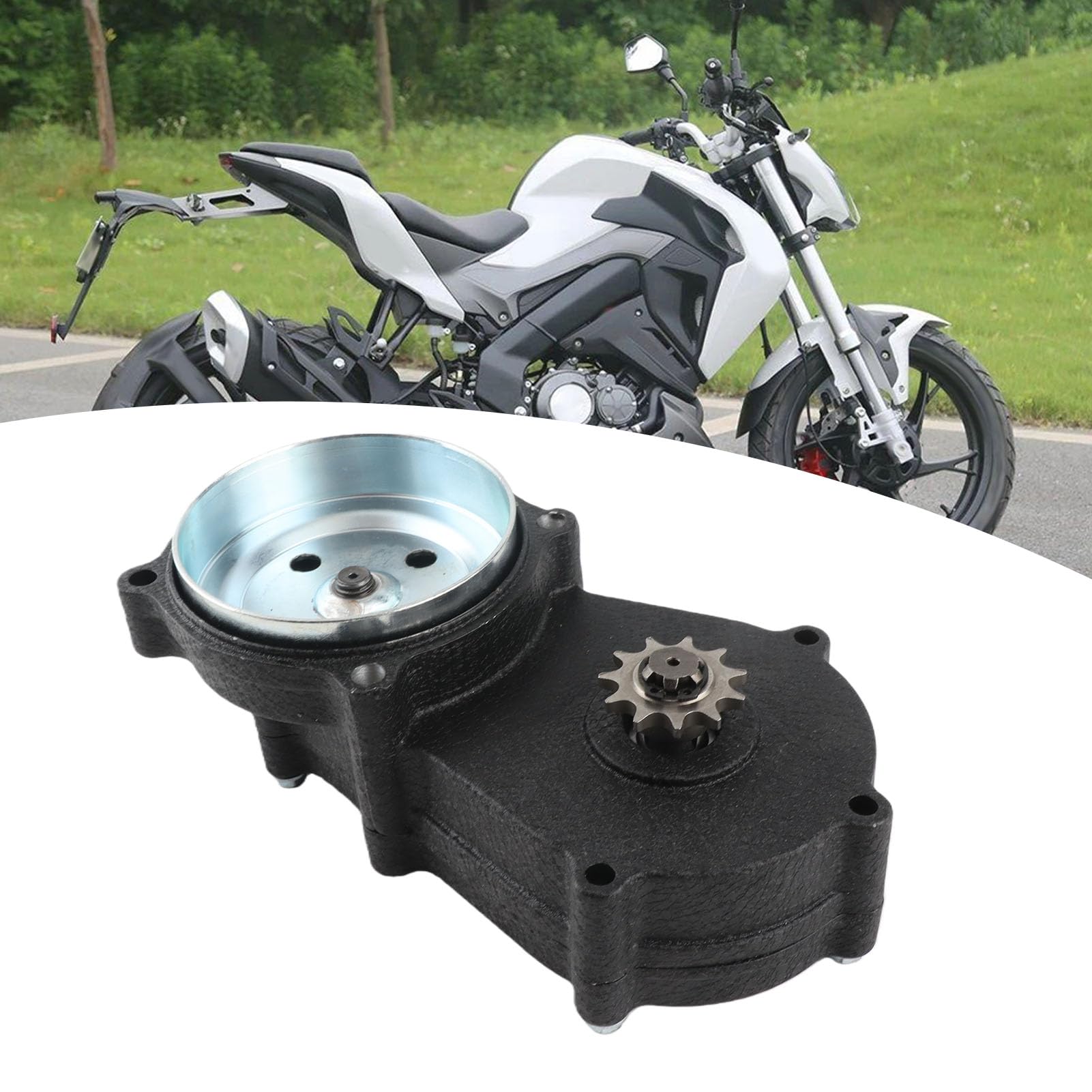 Yosoo Caja de Engranajes de Tambor de Embrague de Aleación de Aluminio, Transmisión de Cadena Doble 11T para Minimoto Embrague de Moto de Cross de 50, Fabricada con Precisión