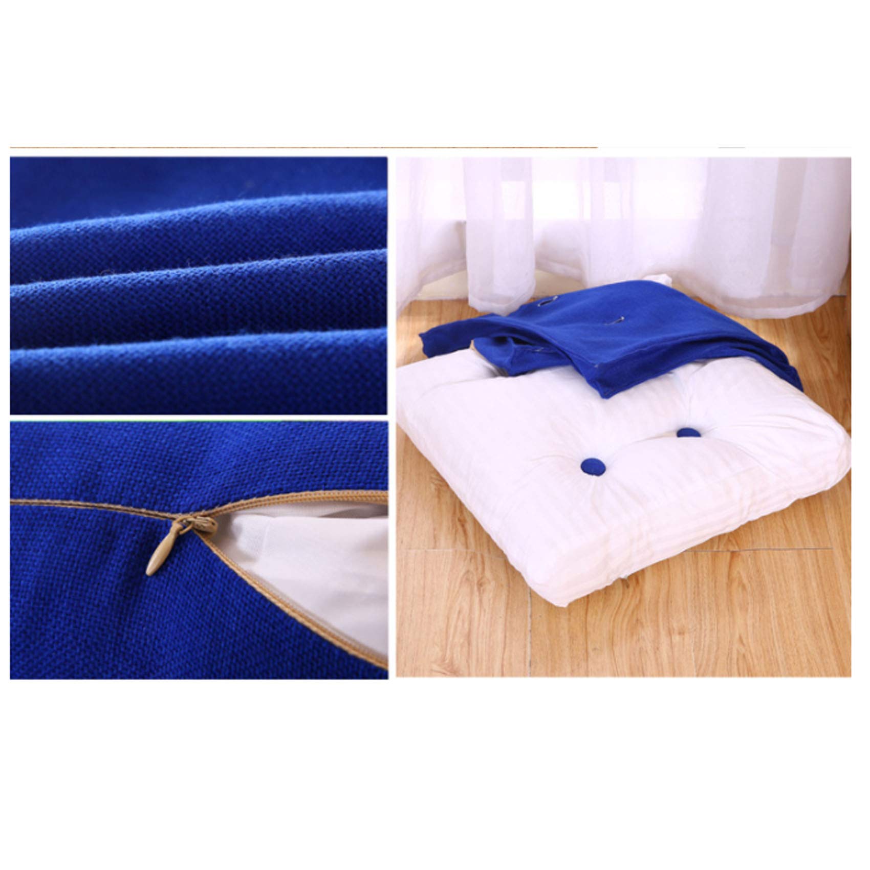 ETULLE Coussin de Sol en Velours matelassé, Coussin carré épais avec poignée de Transport, Coussin de méditation de Patio, Coussins de Chaise Tatami, 18inx18inx5in, Vert émeraude ETULLE Coussin de Sol en Velours matelassé, Coussin carré épais avec poignée de Transport, Coussin de méditation de Patio, Coussins de Chaise Tatami, 18inx18inx5in, Vert émeraude