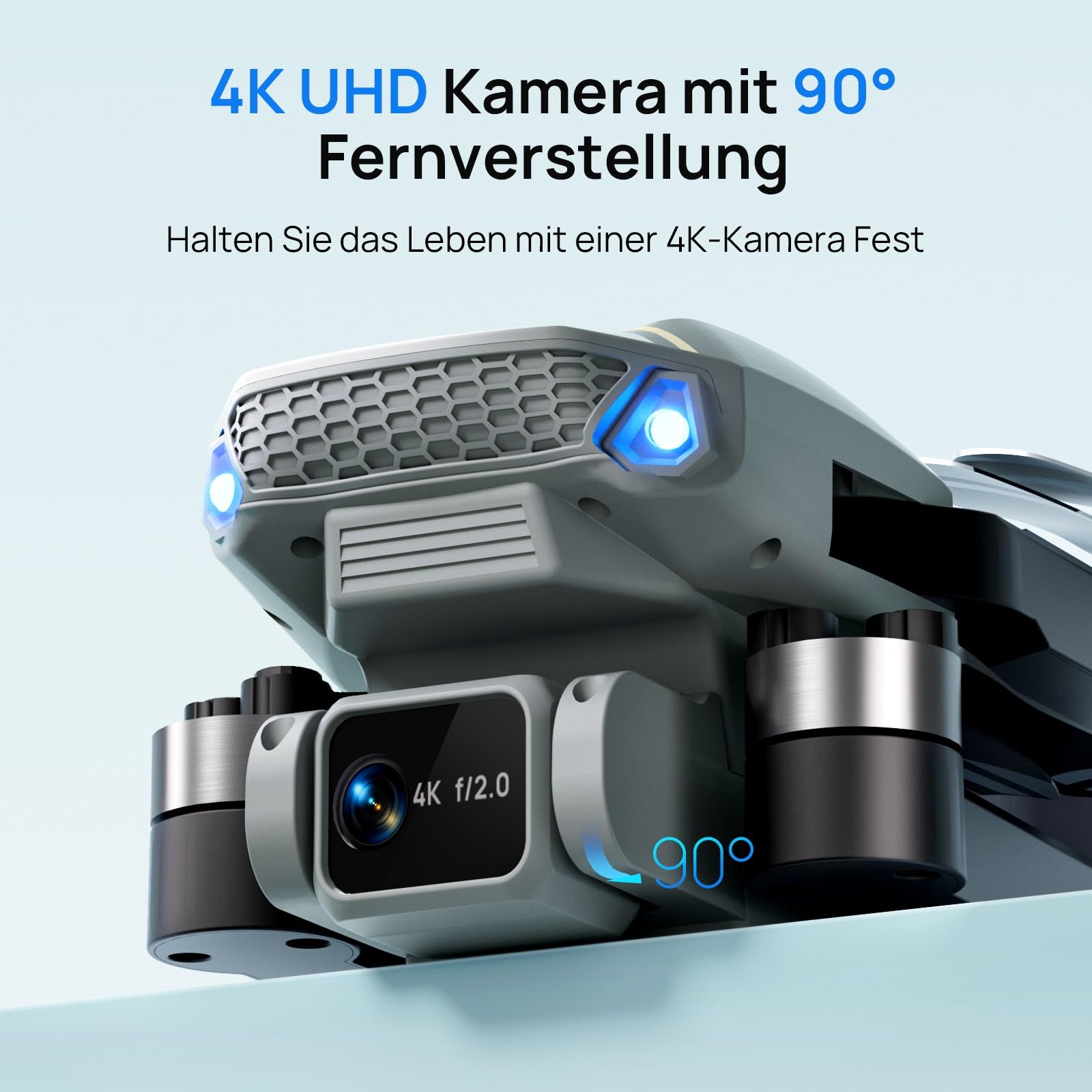 Ameta Drohne mit Kamera 4K für Erwachsene, S20 Lite FPV Drone für Anfänger, RC Quadrocopter mit Bürstenloser Motor, 36 min Flugzeit, Höhenhaltung, Kreisflug, Geschenk Spielzeug für Kinder (165 g)