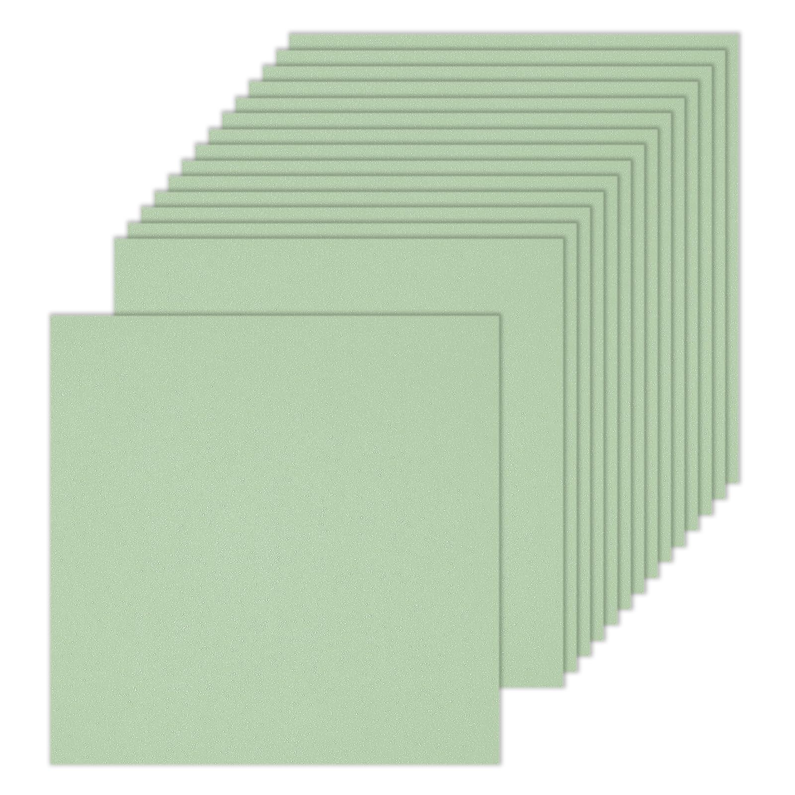 sourcing map 100 Pcs Shimmer Cardstock Paper 6 Inch Length 6 Inch Width 80lb/120gsm Metallic Sheets for Art Supplies Crafting, Light Green