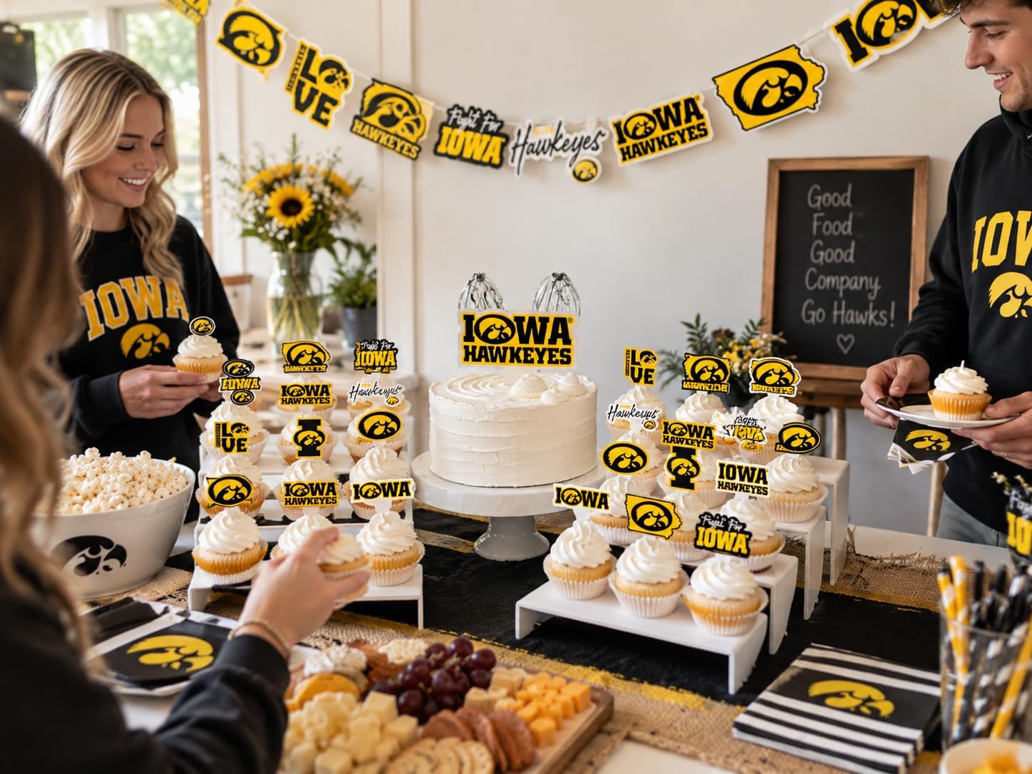 Iowa Hawkeye Party Decorations University of Iowa Decor Supplies 42 Pc image 2
