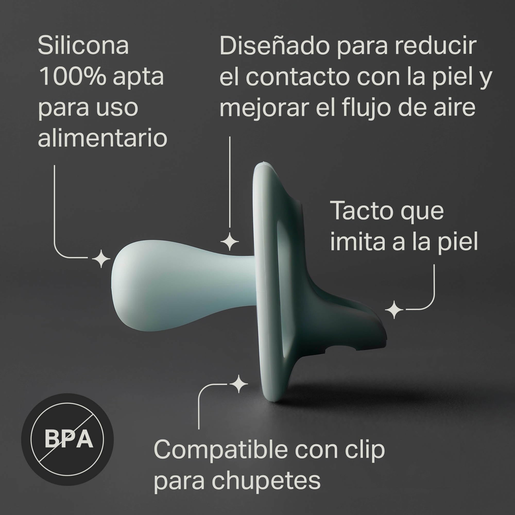 Tommee Tippee Chupete Ultra-light StayPut, 0-6m, paquete de 4, diseño de silicona de una sola pieza