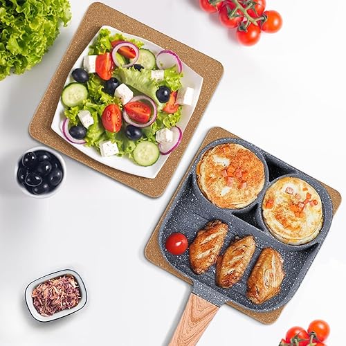 Miniatura 5 de Salvamanteles de corcho para ollas calientes y sartenes calientes, paquete de 6 salvamanteles de corcho grueso de alta densidad para platos