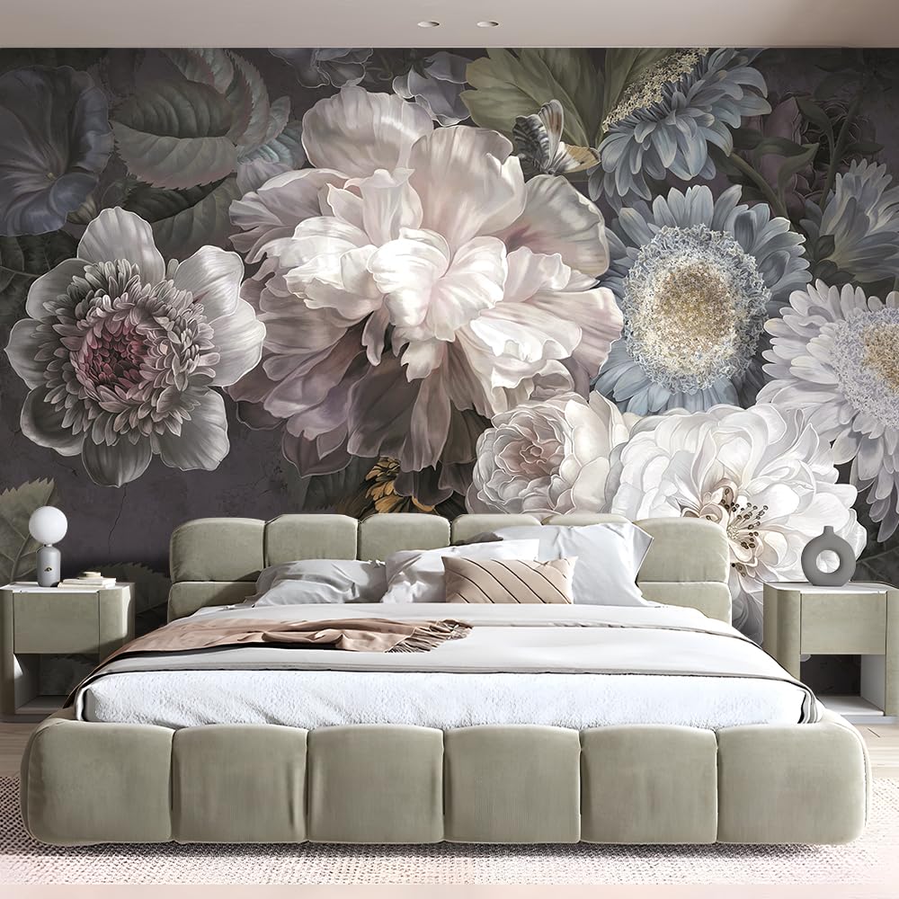 Photo Wallpaper Flower,383cmx267cm/151" x105" Peel and Stick Wall Mural Waterproof Flower Mural Large TV Background Wall Art 3D Murals Living Room Decoration Mural - Image 4
