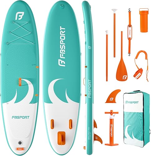 Vista 86 de FBSPORT Tabla de remo de pie prémium de 11 pies, tabla de yoga con accesorios duraderos de SUP y bolsa de transporte, amplia posición, control