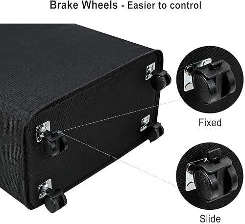 Miniatura 5 de ZERO JET LAG Cesta de lavandería delgada con ruedas, cesta de esquina estable, práctica cesta de almacenamiento de 52 litros, cesta de lavandería