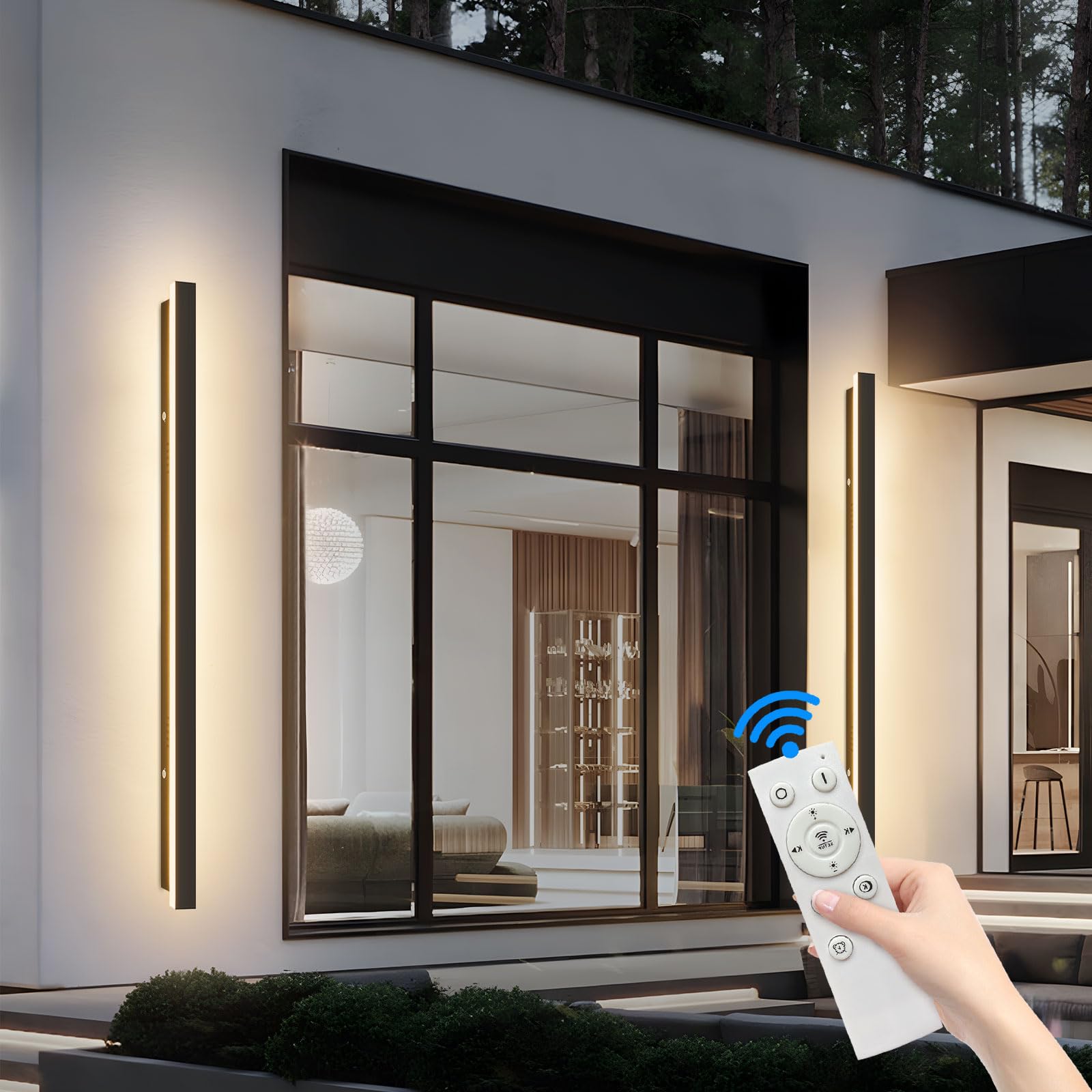 Mikeru 60CM Wall Lights, 3000K Warm White Outdoor Wall Lighting 22W External LED Wall Lights LED Indoor Wall Light for Outside Balcony, Interior Lighting Occasions, and Decorations — view 16