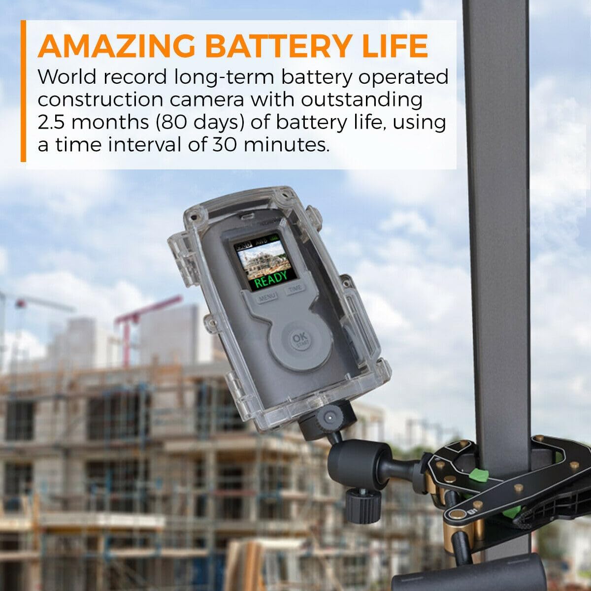 Brinno BCC200 - Construction & Outdoor Security Time Lapse Camera Trio Bundle Pack - 42-Day Battery Life - 720P - Includes: TLC200 Pro Camera, Clamp, & Water-Resistant Case - (2-Pack)
