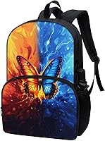 Vista 200 de American Flag Fire Galaxy Pattern Kids Backpack for Boys Girls Elementary Students Bookbag Middle School Bag Lightweight Children Travel Bag
