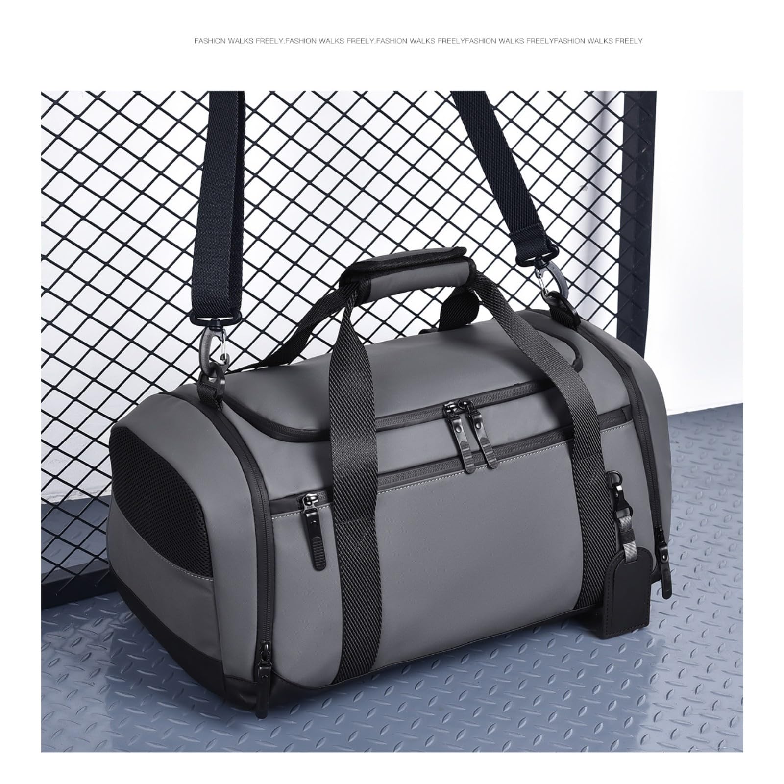 HJDMO - Borsone da palestra impermeabile da 35 l, con scomparto per scarpe, borsa sportiva da viaggio in tessuto Oxford con tasca bagnata per laptop da 15,6 pollici, maniglia superiore imbottita e