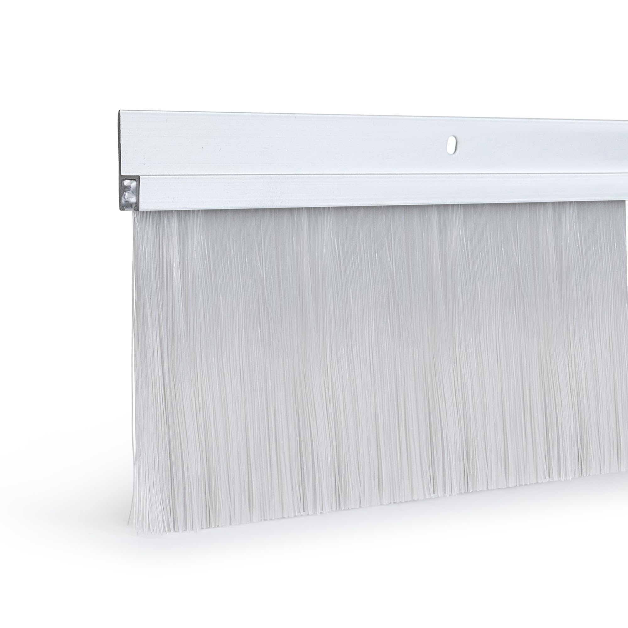 TMH Door Brush Sweep - Door Sweep for Bottom of Door, 36" Door Sweeps for Exterior Doors – Commercial Door Sweep for Superior Protection - 3" Long Bristles - Aluminum/Silver