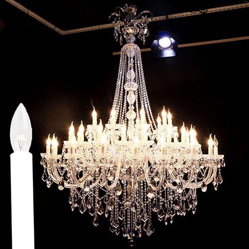 Miniatura 5 de Fundas de plástico blancas de 4 pulgadas de alto, fundas para candelabros, base de candelabro E12, juego de 6