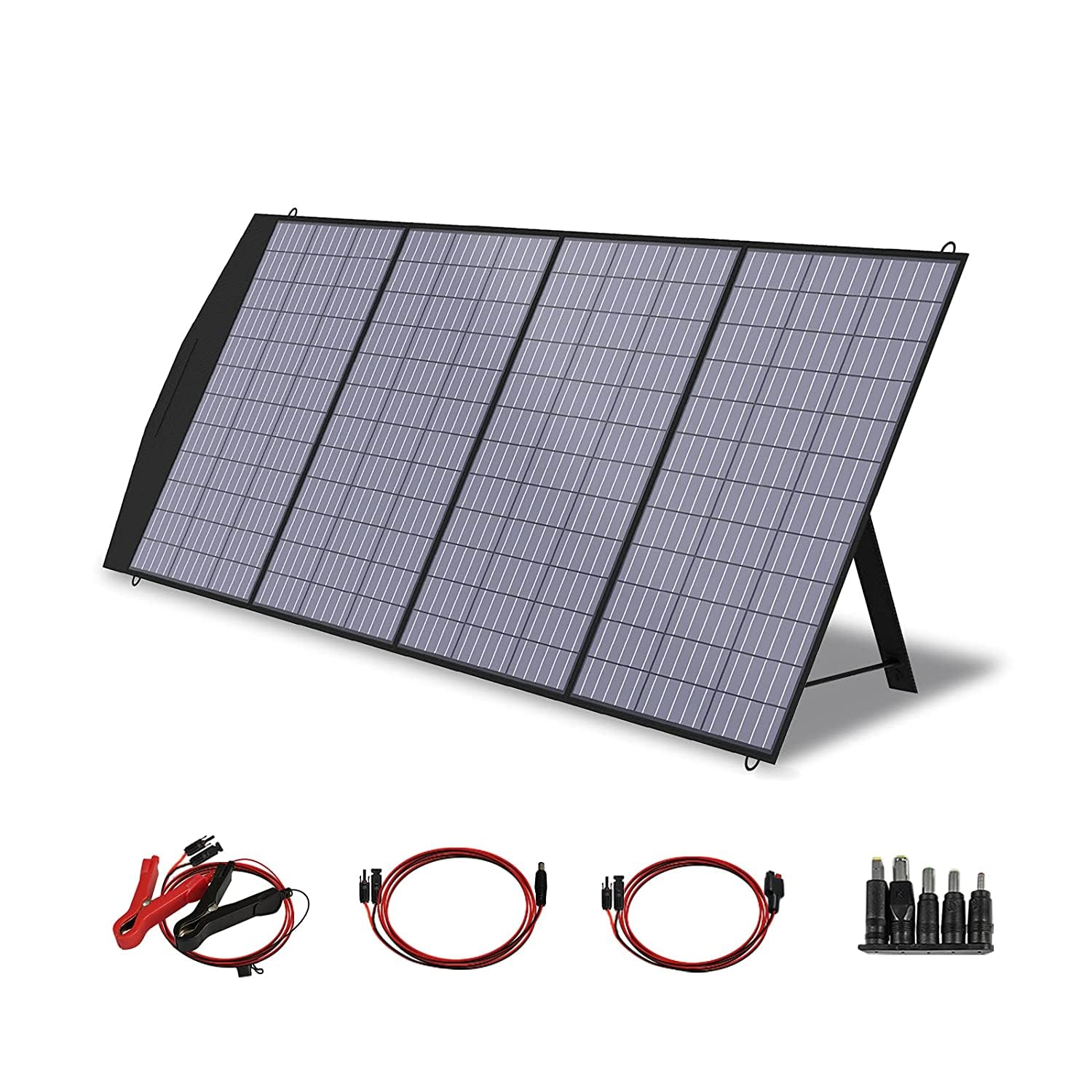 ALLPOWERSPortable Solar Panel Charger 200W Foldable Solar Panel Kit with solar Extension Output Solar Charger Solar Power Backup for Laptops RV Solar Generator Van Camping Off-Grid