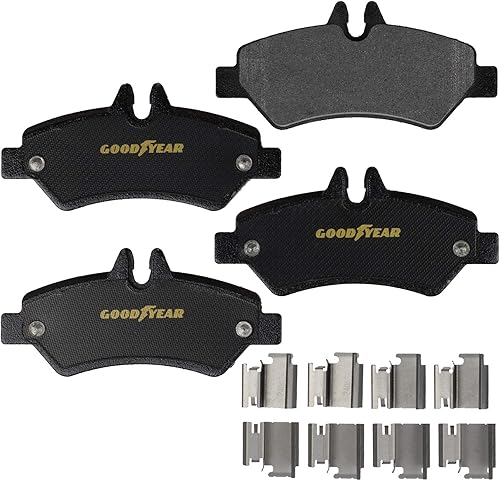 Miniatura 2 de Goodyear Brakes GYD1317 - Juego de pastillas de freno de disco trasero de cerámica de carbono para camión y SUV, pieza de repuesto para Dodge