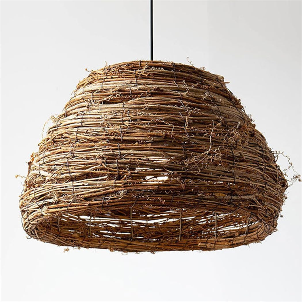 Suspension vintage en bambou fait main pour une maison chaleureuse