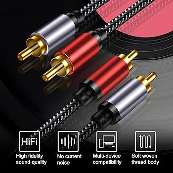 Amazon | RCAケーブル編組: Hi-Fiサウンド 二層シールド亜鉛合金