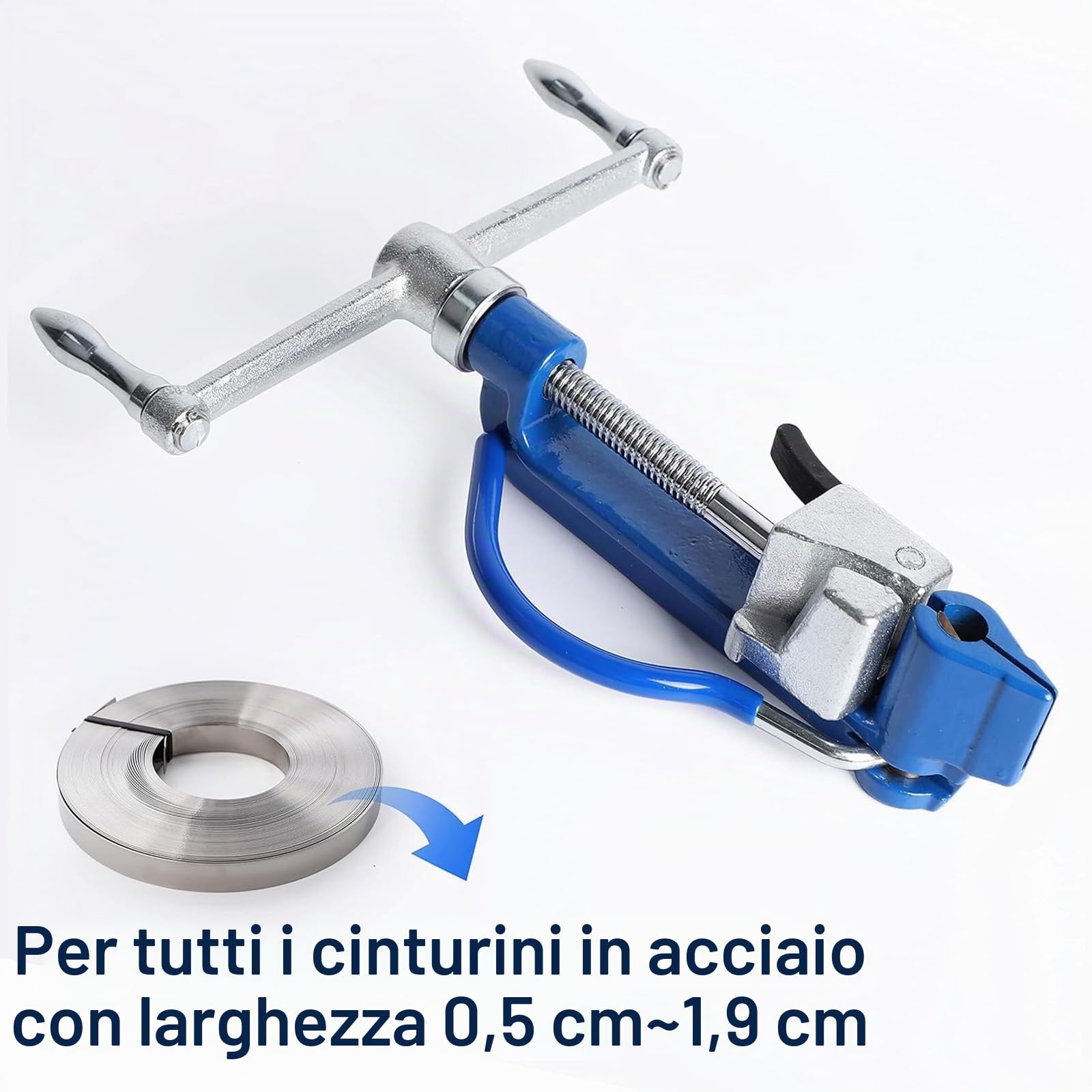 Tendireggia Manuale Tenditore per Reggette Pinza per Reggette Strumento Fasciametallo Spirale Fissaggio Manuale Imballaggio Navale Acciaio Professionale