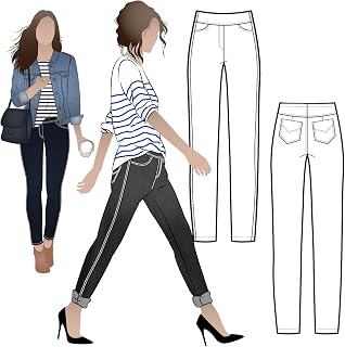 Style Arc Sewing Pattern - Georgie Stretch Woven Jean (Sizes 18-30)
