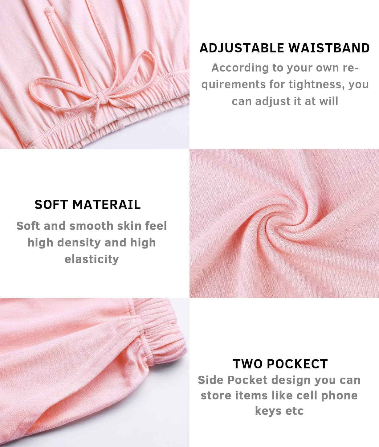 AMVELOP Women's Pajama Bottoms | 1-2-Pack Sleep Shorts with Pockets S-XL - Image 2