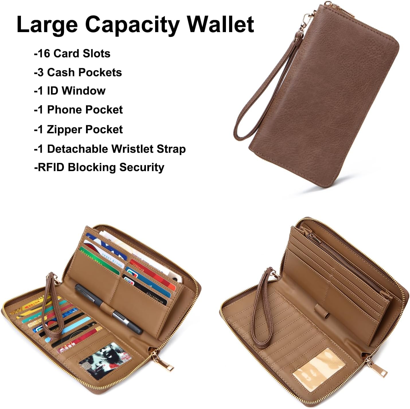 Soperwillton Women Backpack Purse Multipurpose Design Handbags Shoulder Bag PU Leather Travel bag Backpack Set 2pcs - Image 3