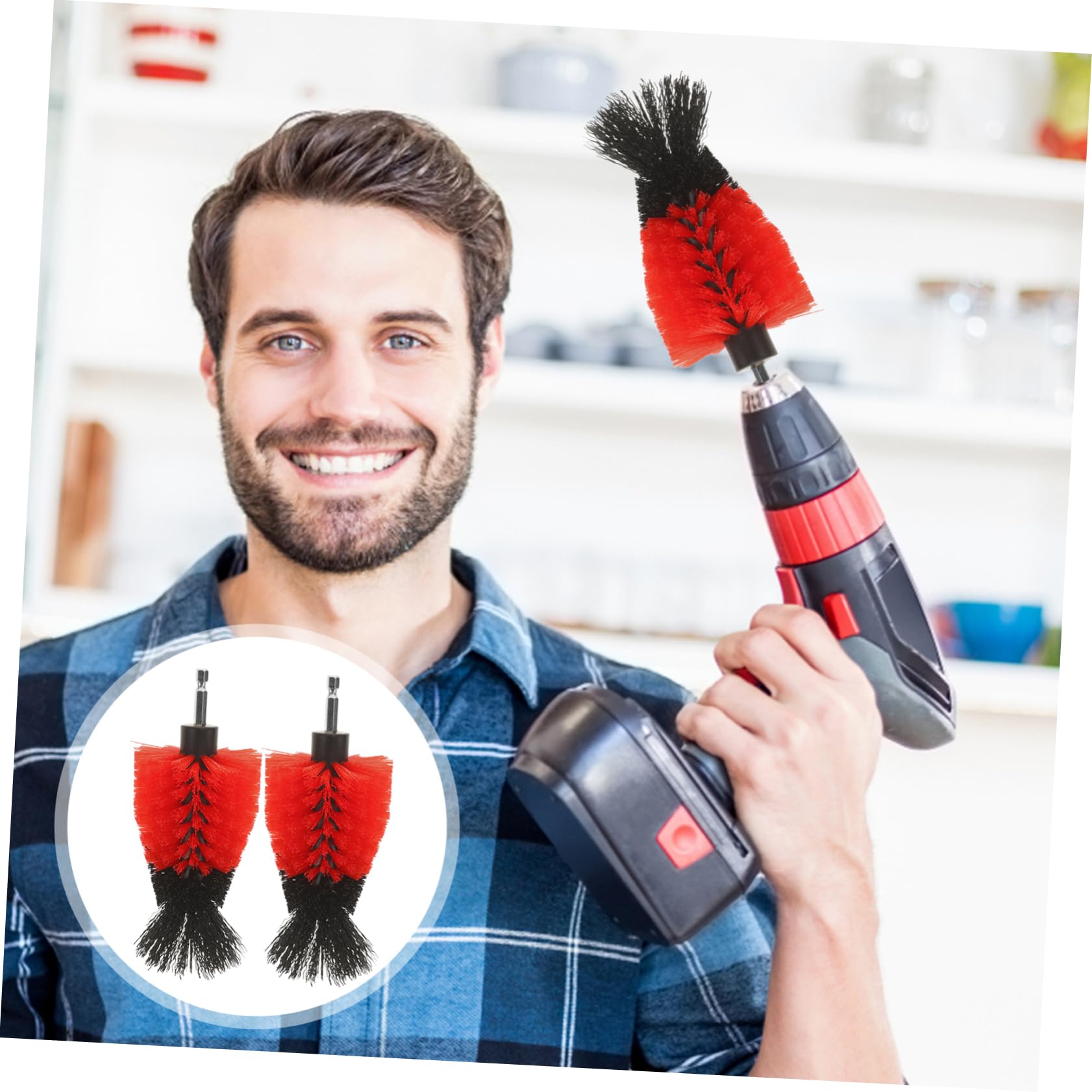 FRCOLOR 10 Uds Accesorios De Limpieza De Cabezal De Cepillo De Taladro Eléctrico para Fregadora De Taladro Eléctrico Accesorio De o Cepillo De Fregado De Fregado De