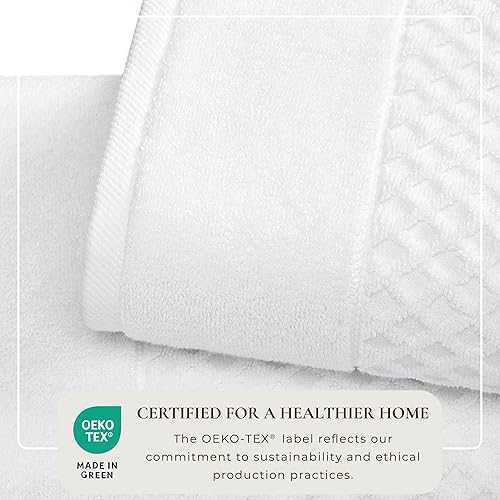 Miniatura 2 de Great Bay Home - Juego de toallas de baño y para cara, 100% algodón, 2toallas de baño, 2toallas de mano y 2toallas de cara, secado rápido, colección