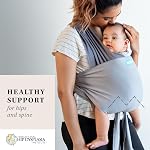 Moby Easy-Wrap Porte-bébé | Porte-bébé et enveloppe en un pour mères, pères et aidants | Conçu pour les nouveau-nés, nourrissons et tout-petits | Porte-bébé peut porter des bébés jusqu'à 33 lb