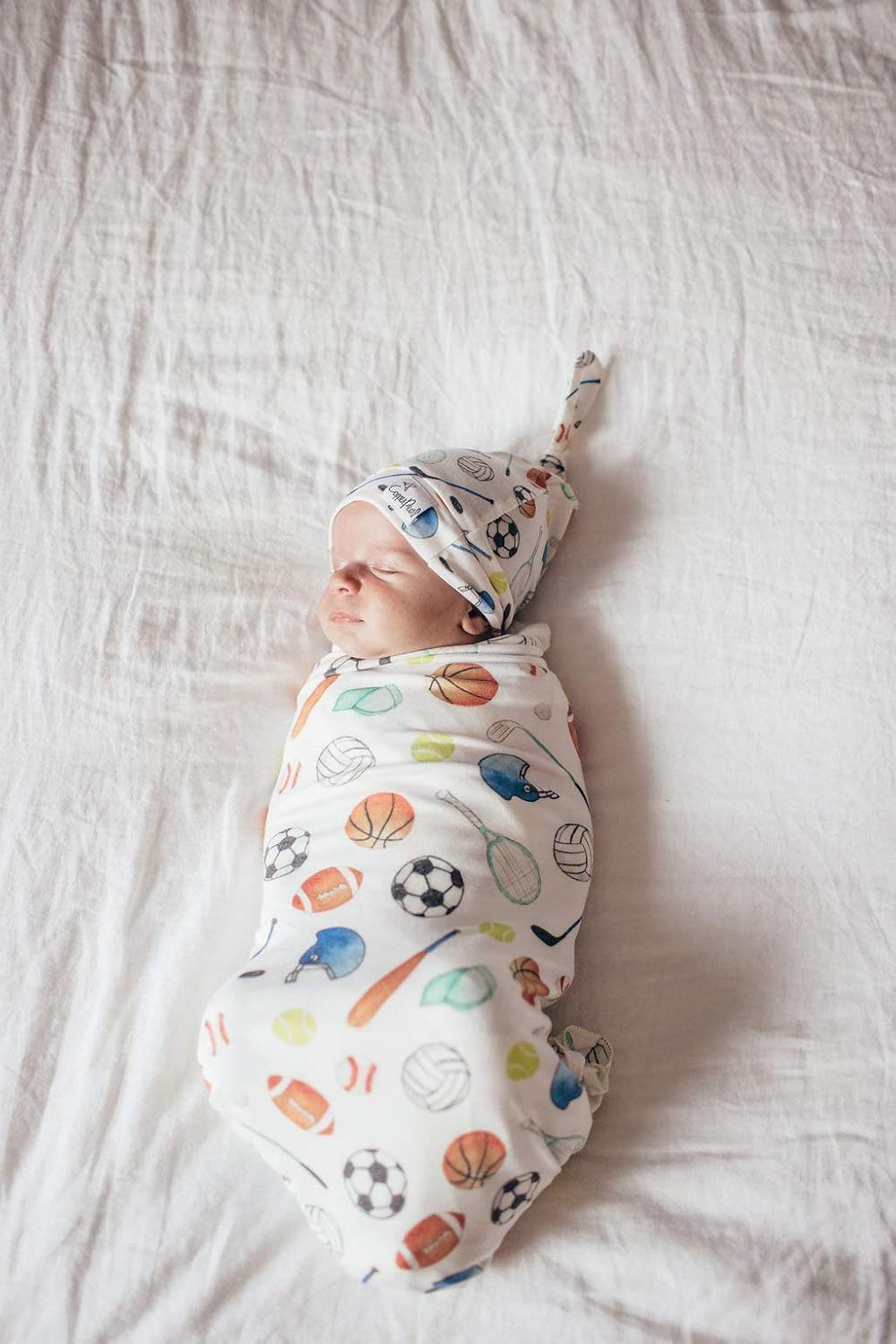 Copper Pearl Swaddle Blankets for Newborns | Soft Stretchy Receiving Blankets for Boys and Girls | Large 46 x 46 Inch Baby Blankets | Lightweight and Breathable Swaddles | Varsity