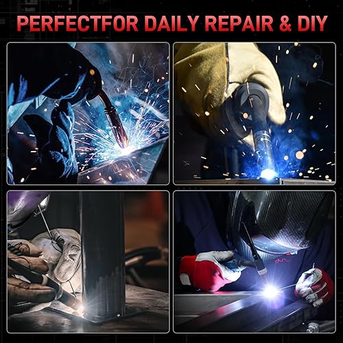 Miniatura 43 de ANDELI Soldador MIG 135A, 110 V/220 V [pantalla LED grande] Soldador 3 en 1 núcleo de flujo MIG/Lift Tig/Stick Máquina de soldadura MIG sin gas