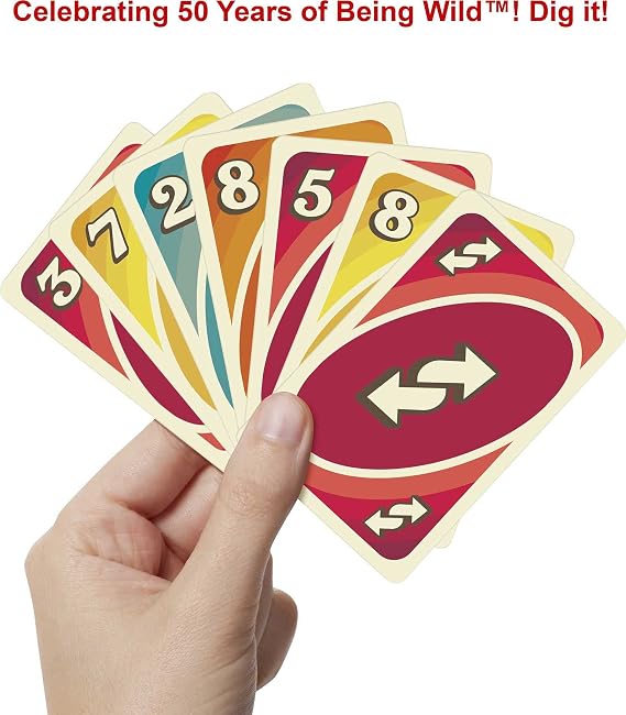 Mattel Game GXV43 UNO Iconic, 1970s Edition Ages 7 and Up